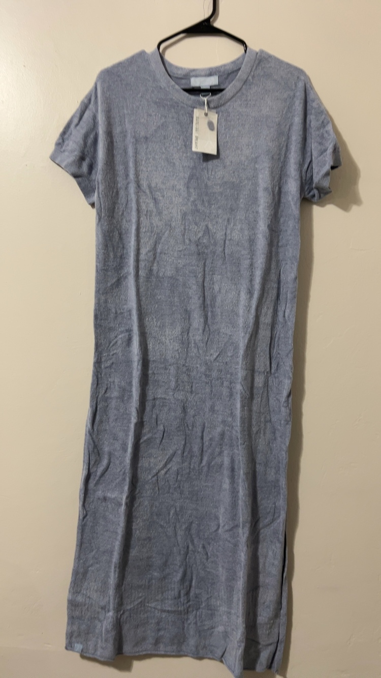 Barefoot Dreams Grey CozyChic Lite T-Shirt Dress Small New